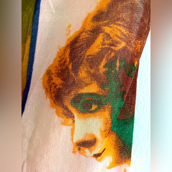 JEAN PAUL GAULTIER SIGNATURE COLLECTION FACES MESH TOP. SIZE M - Picture 6 of 8